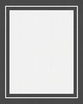 Minimalist Dark Gray White Frame Rug