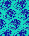 Navy Swirl Aqua Abstract Flow Rug