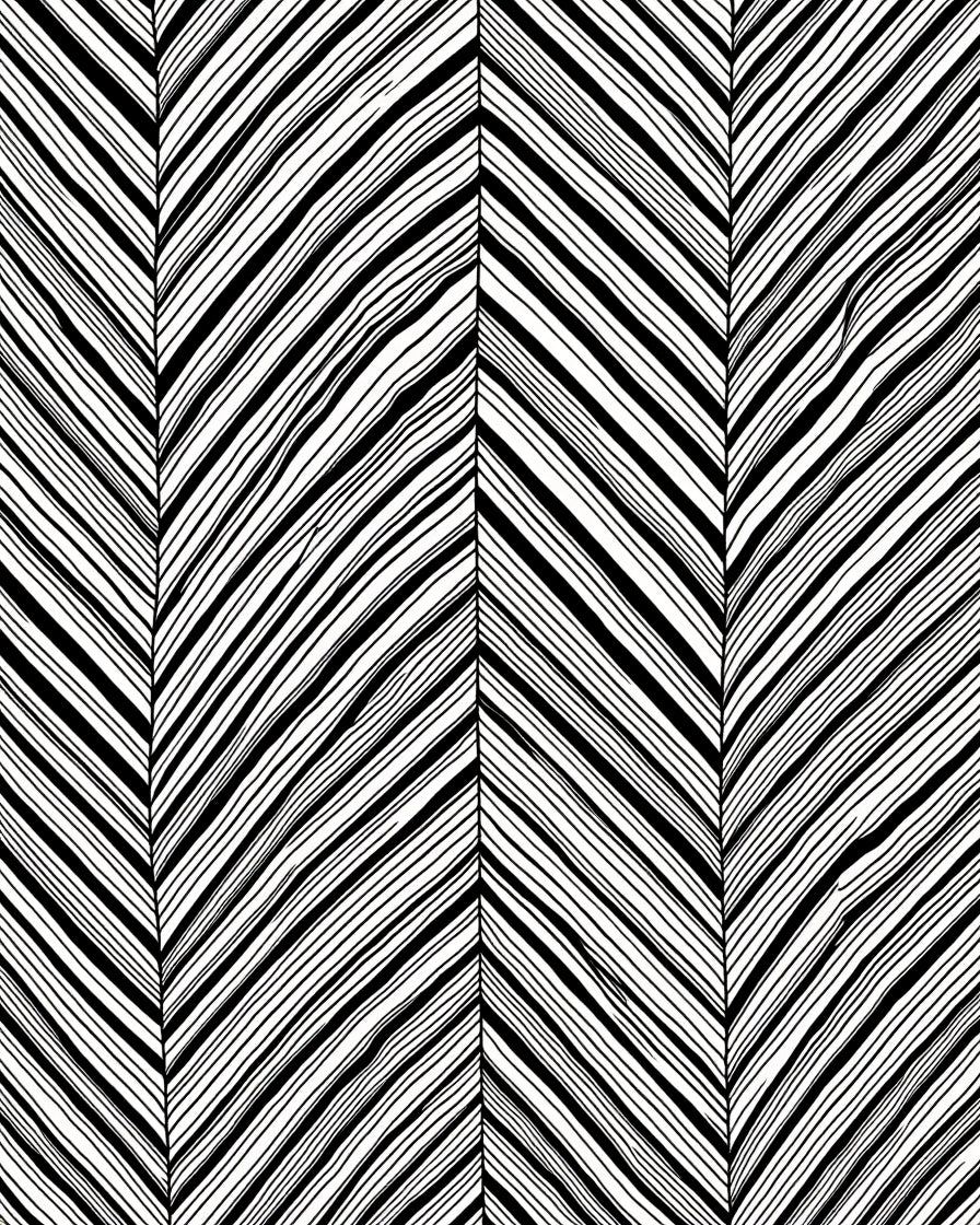 Black White Abstract Herringbone Swirl Rug