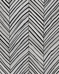 Black White Abstract Herringbone Swirl Rug