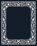 White Vintage Filigree Border Rug