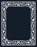 White Vintage Filigree Border Rug