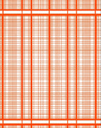 Bright Orange Plaid Grid Rug