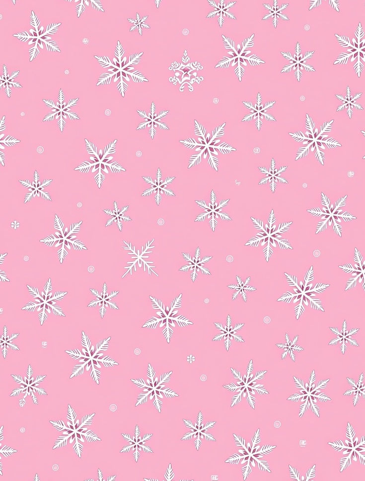 Pink Snowflake Winter Wonder Background Rug