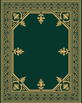 Emerald Golden Ornate Border Rug