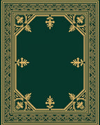 Emerald Golden Ornate Border Rug
