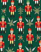 Red Nutcracker Soldiers With Gold Accents Rug