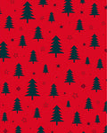 Festive Red Evergreen Stars Rug