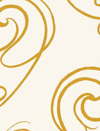 Golden Swirl Scrollwork Element Rug