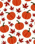 Cozy Orange Pumpkin Maple Leaf Scatter Rug