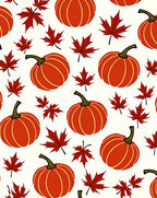 Cozy Orange Pumpkin Maple Leaf Scatter Rug