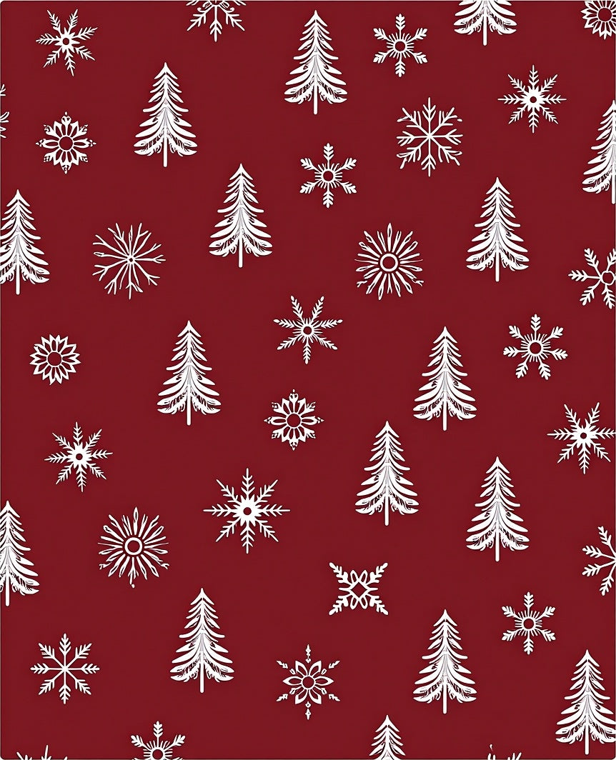 Winter Forest Snowflake Medley Rug