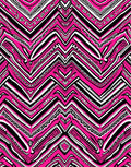 Fuchsia Black White Zigzag Stripe Rug