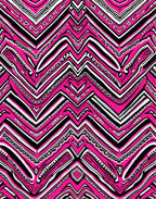 Fuchsia Black White Zigzag Stripe Rug