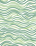 Verdant Green Wavy Stripes Rug