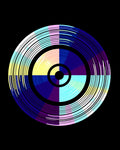 Retro Rainbow Circular Grooved Rug