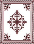 Ornate Crimson Flourish Medallion Rug