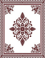 Ornate Crimson Flourish Medallion Rug