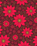 Crimson Red Floral Medallion Background Rug