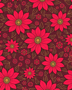 Crimson Red Floral Medallion Background Rug