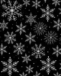 Winter White Snowflake Collage Rug