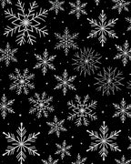 Winter White Snowflake Collage Rug