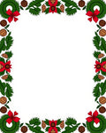 Festive Green Pine Red Bow Wreath Rug