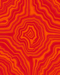 Crimson Orange Agate Swirl Rug