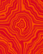 Crimson Orange Agate Swirl Rug