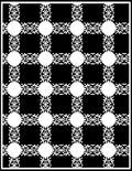Black White Geometric Checkered Overlay Rug
