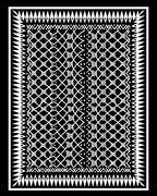 Monochromatic Intricate Lattice Border Rug
