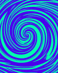 Bold Blue Neon Swirl Rug