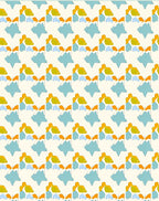 Retro Abstract Shape Mosaic Rug