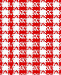 Bold Red White Gingham Texture Rug