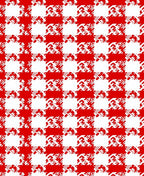 Bold Red White Gingham Texture Rug