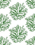 Green Watercolor Koi Fish Medallion Rug