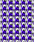Bold Cobalt Abstract Geometric Stitch Rug