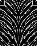 Mono White Feathered Lines Rug