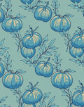 Serene Blue Pumpkin Vine Repeat Rug