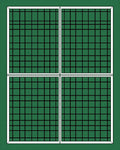Green and White Quad Grid Rug