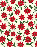 Red Floral Garden Composition Rug