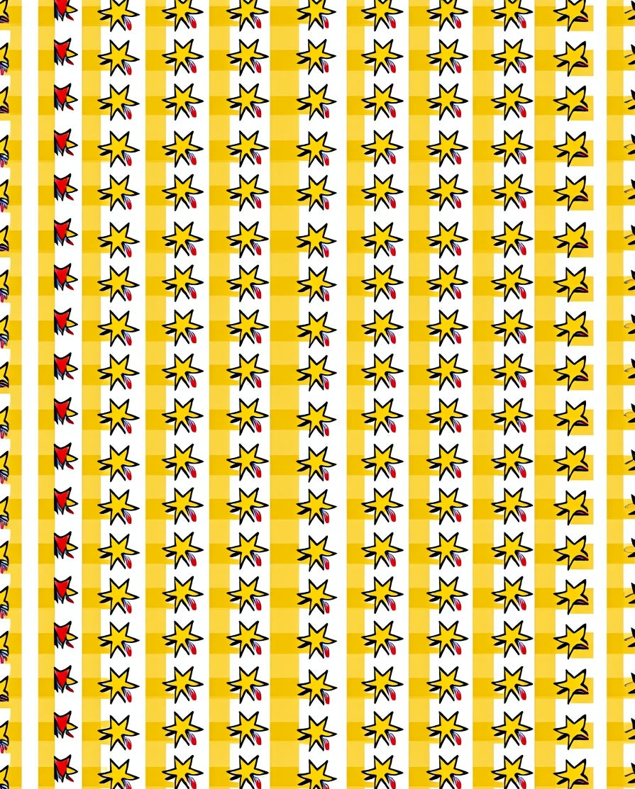 Bright Yellow Starburst Stripe Wonder Rug