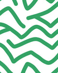 Bold Green Wavy Strokes Rug