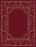 Crimson and Gold Floral Bordered Rug
