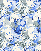 Blue Camo Abstract Flow Rug