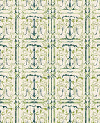 Verdant Ivory Art Nouveau Floral Rug