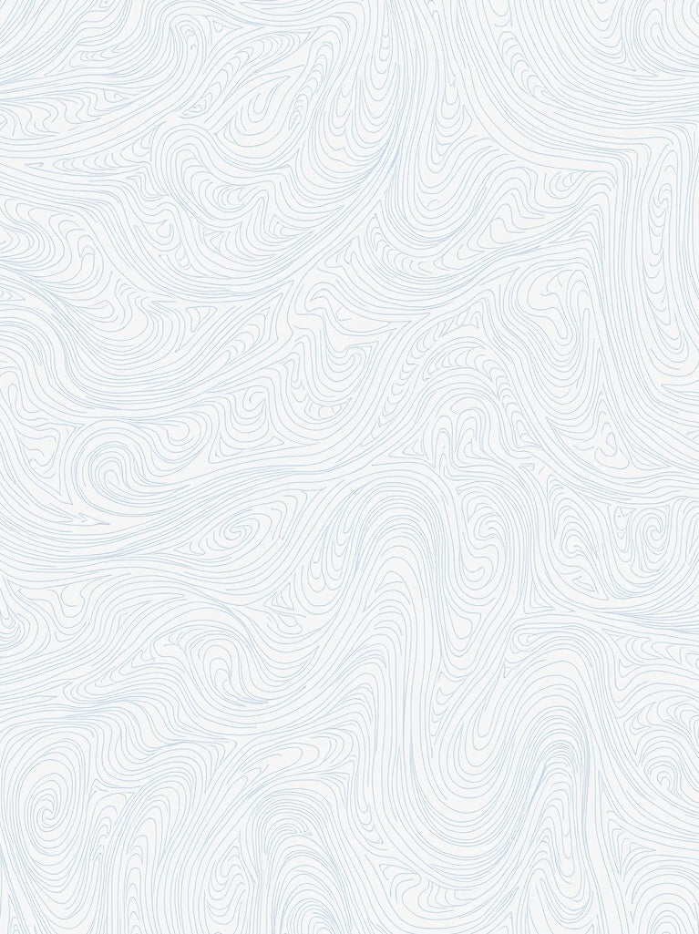 Pale Blue Swirling Contour Lines Rug