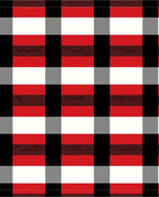 Bold Red Black White Buffalo Check Rug