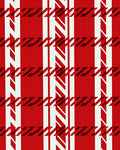 Classic Red Houndstooth Plaid Rug