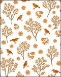 Autumn Birds and Trees Scene Rug